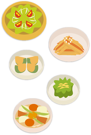 イラスト：野菜のおかず