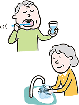 イラスト：高齢期の肺炎予防