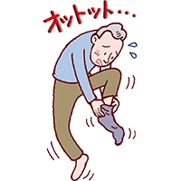 イラスト：ロコモティブシンドロームと男性