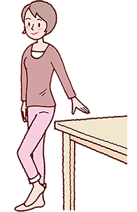 イラスト：開眼片足立ち